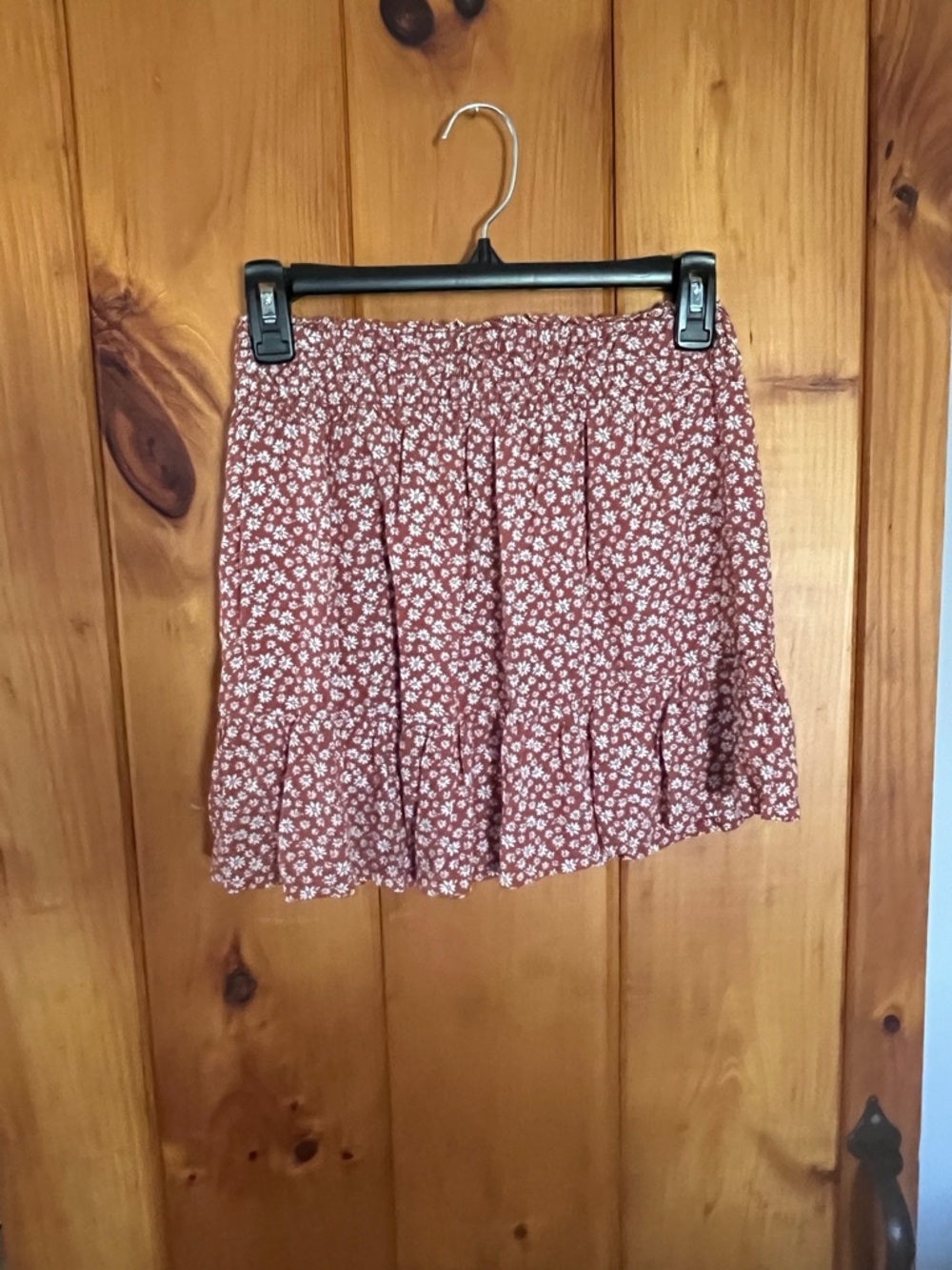 Carter's Rust Floral Tiered Mini Skirt
